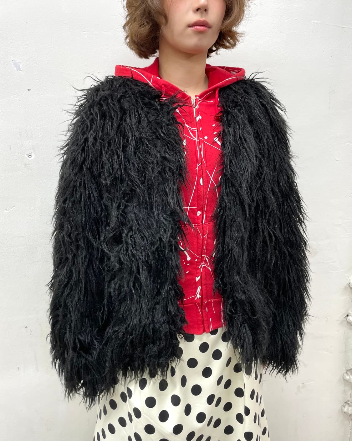 Raven black fur jacket  상품이미지5