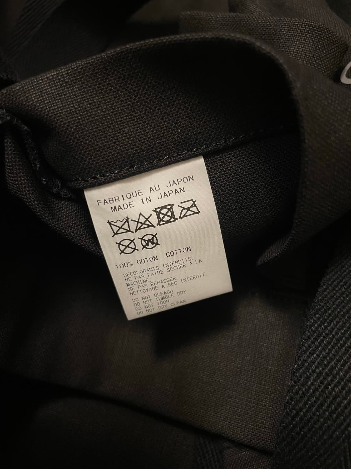 요지 야마모토 블랙 코튼 토트백(새상품) 상품이미지5