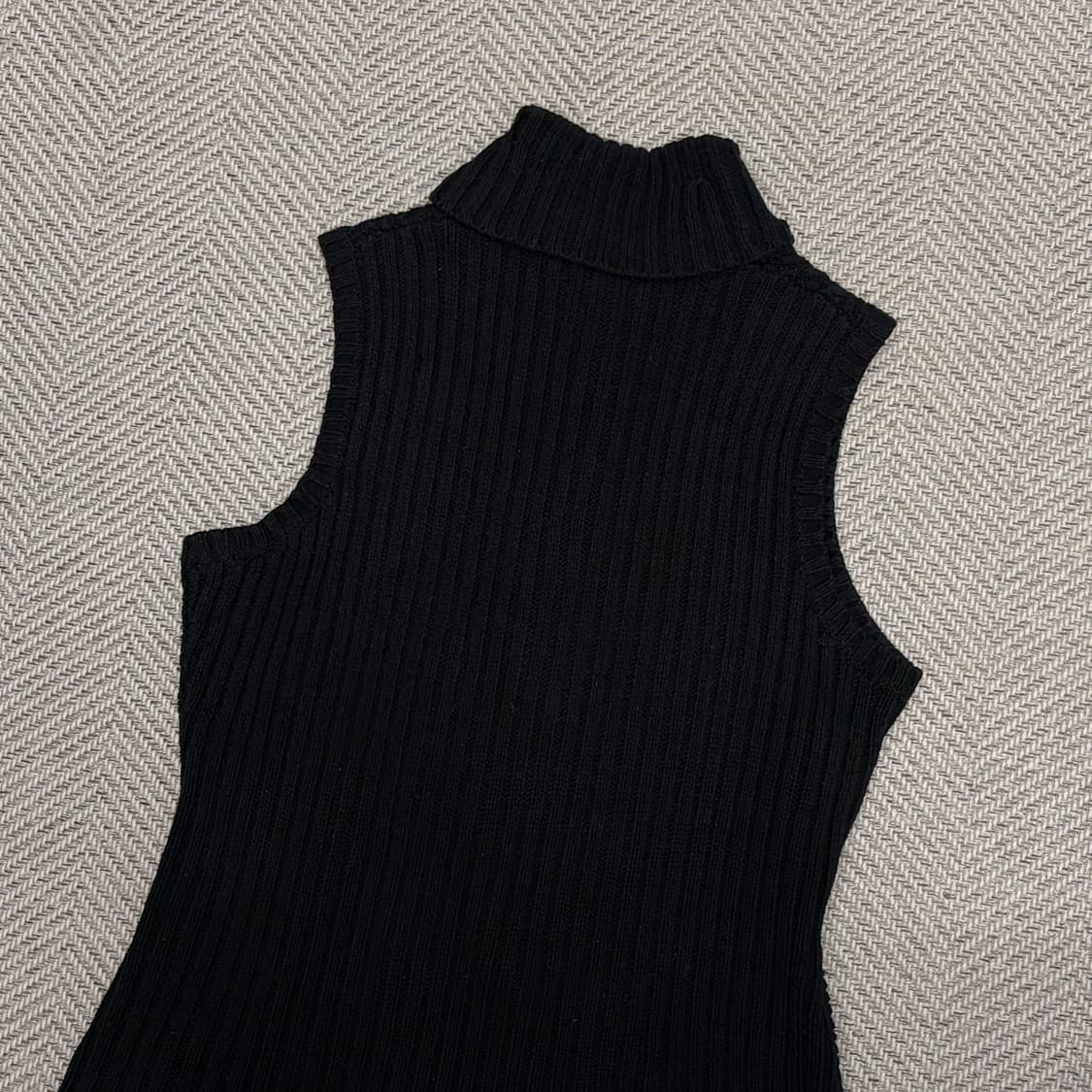 로렌 랄프로렌 블랙 숄카라 니트 버클 베스트 v1070 상품이미지4