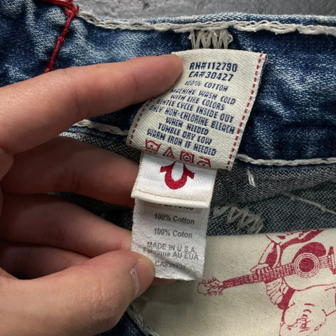 30 트루릴리전 빌리 슈퍼티 화이트 스티치 청바지  상품이미지4