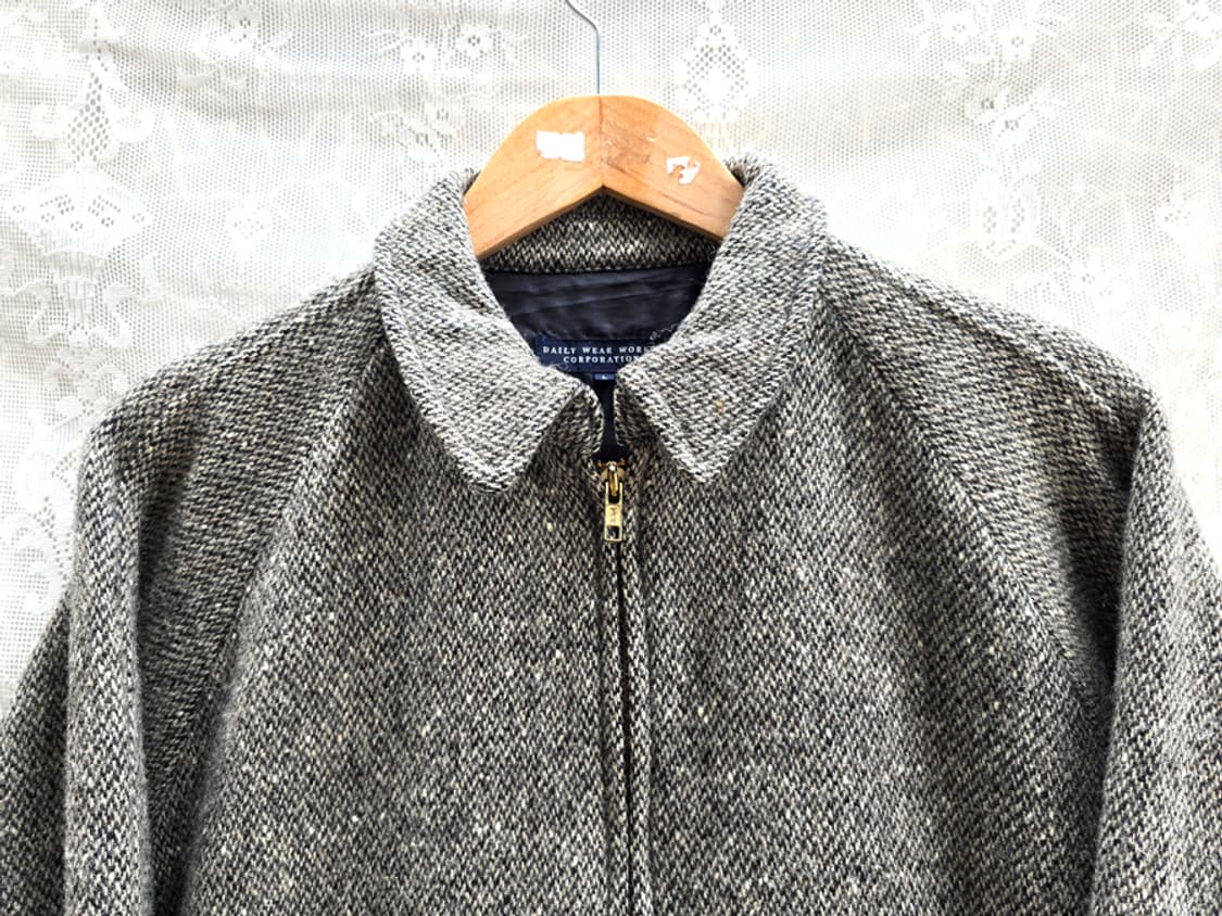 트위드 울 집업 자켓 (made in japan) 상품이미지2
