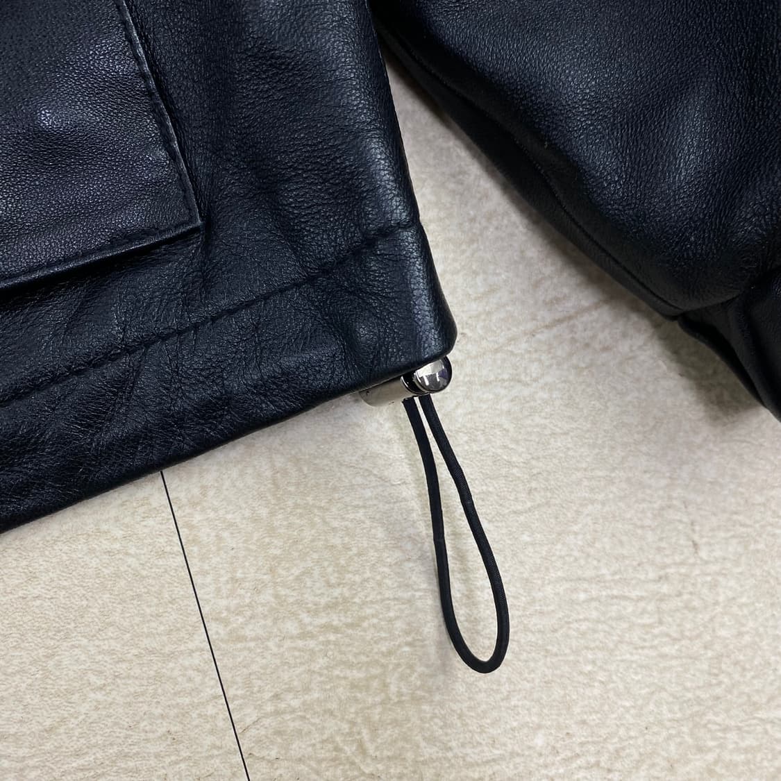 도프제이슨 오버핏 램스킨 양가죽 레더 블루종 자켓 (105) 상품이미지5
