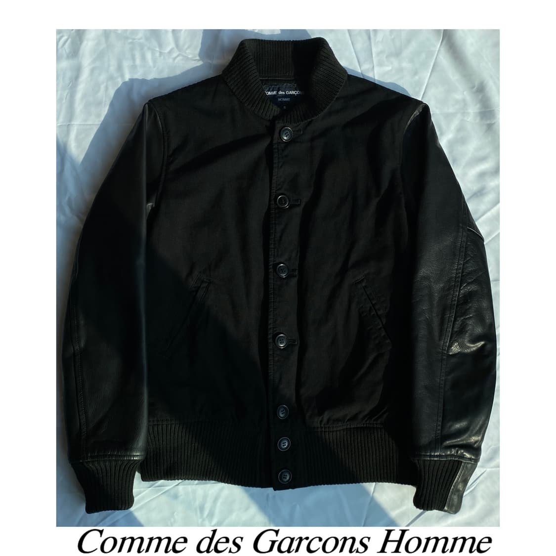 꼼데가르송 옴므 헤비 울 레더 블루종 자켓 아카이브 옴므플러스 봄버 상품이미지1
