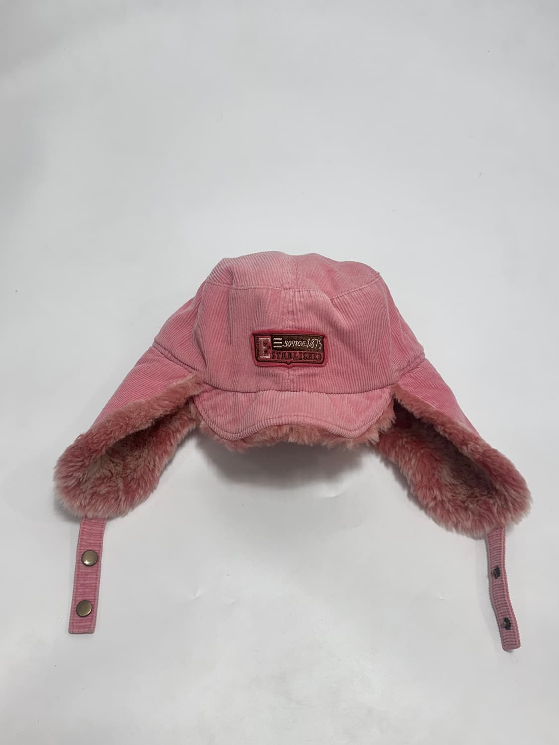 빈티지 핑크 코듀로이 트루퍼햇 상품이미지4