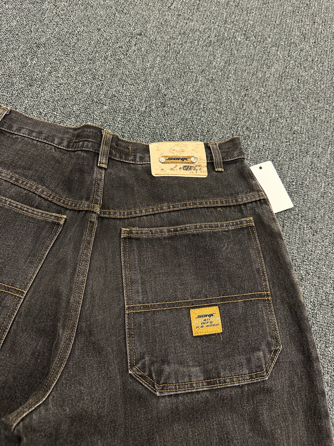 34) SOHK 스쿨오브하드낙 y2k 힙합 흑청 데님팬츠 상품이미지4