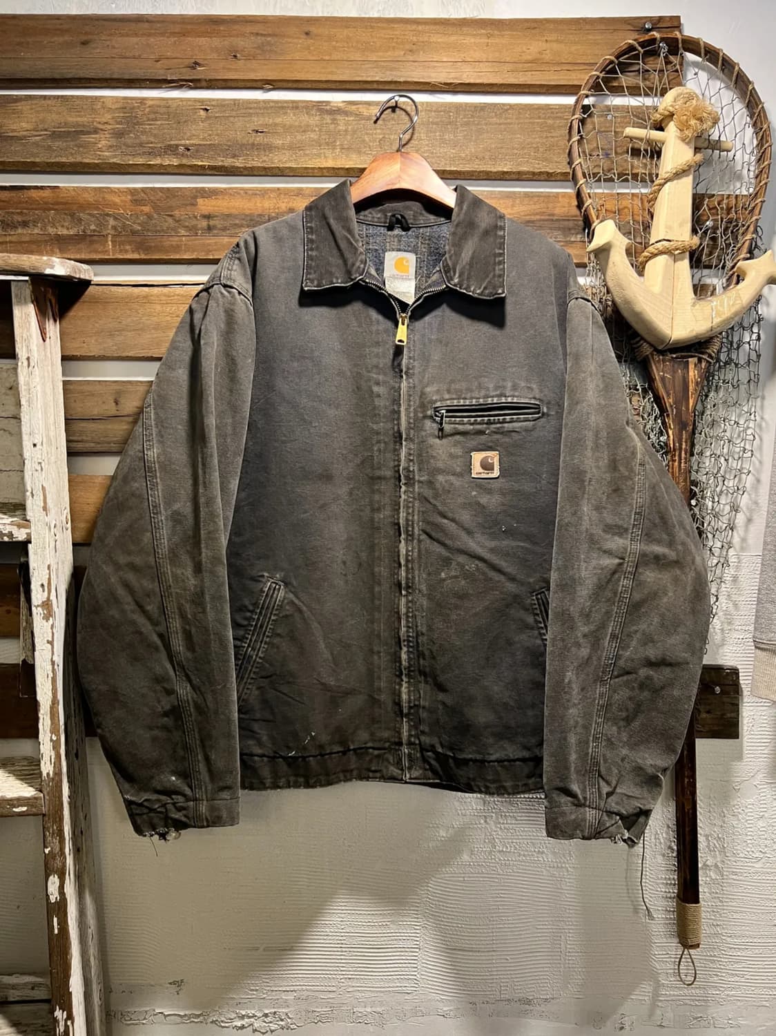 [XL]칼하트 USA Made J97 PTL 차콜 디트로이트 워크 자켓 상품이미지1