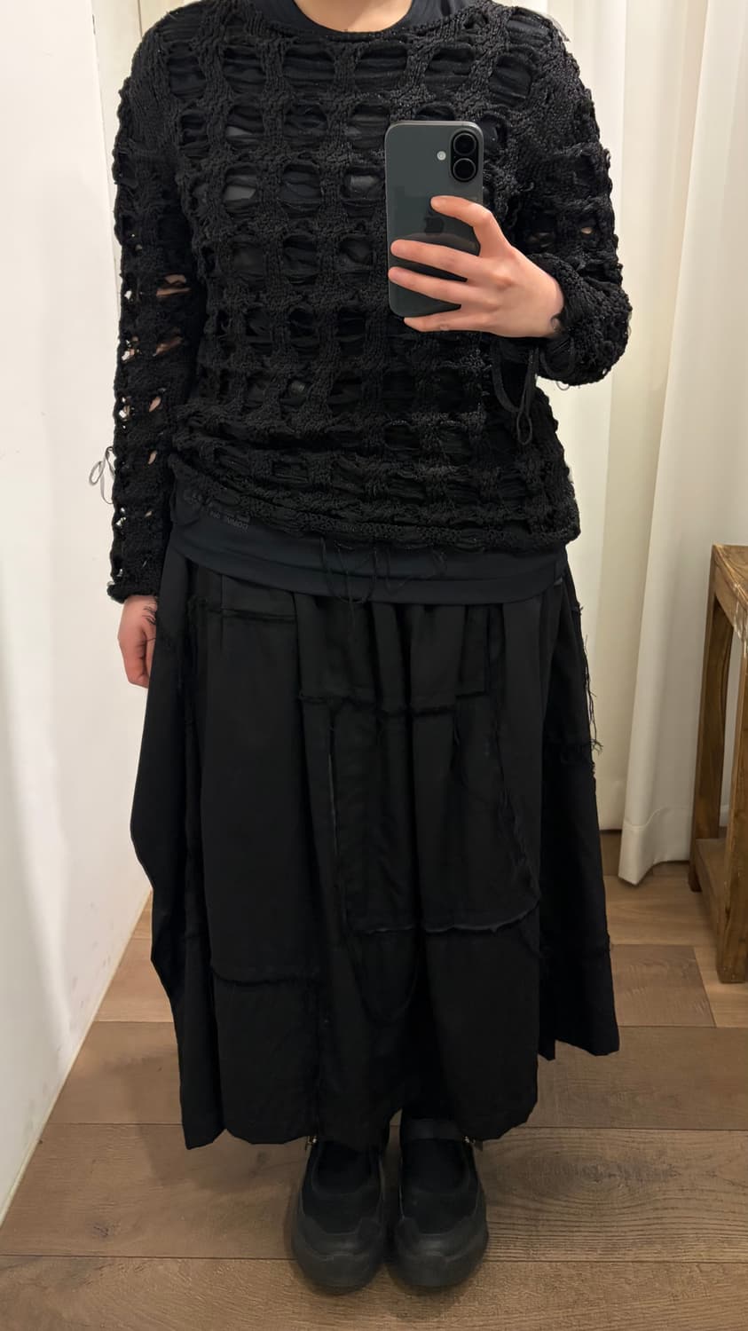 Tulle Layered Hole Knit 상품이미지8