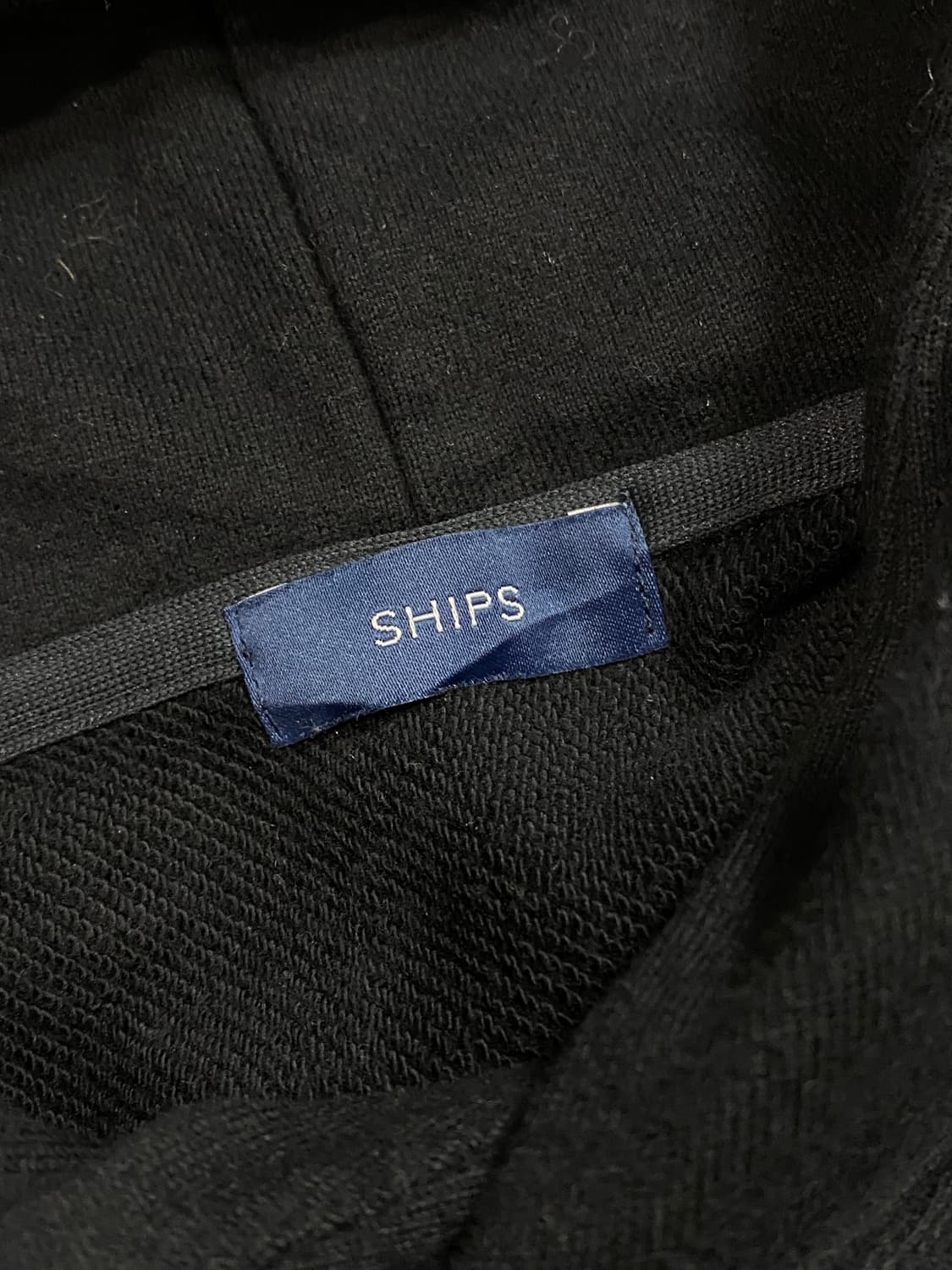 쉽스(ships) 사이드 포켓 후드티 블랙 F 상품이미지3