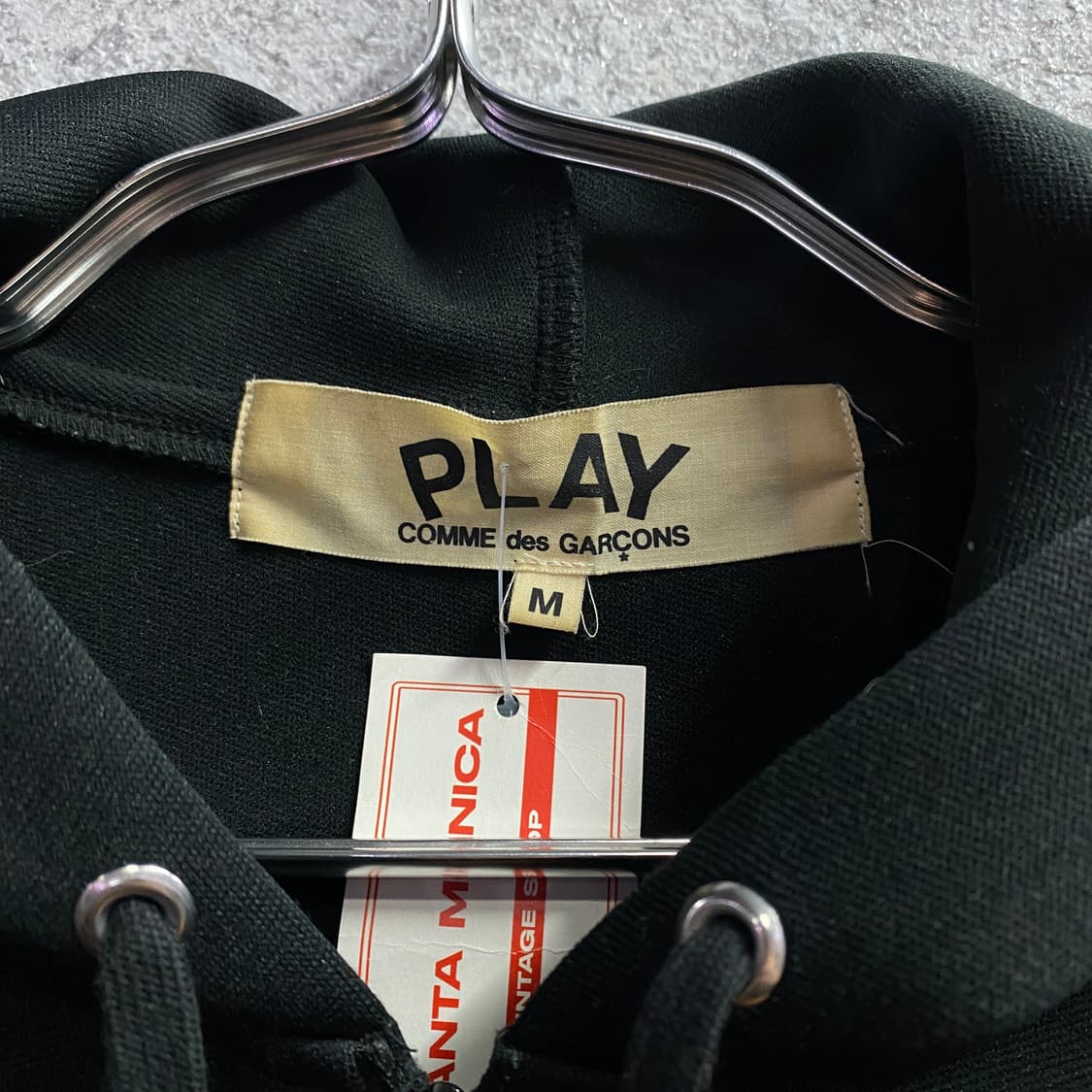 꼼데가르송 스몰로고 블랙 후드집업 B3440 상품이미지4