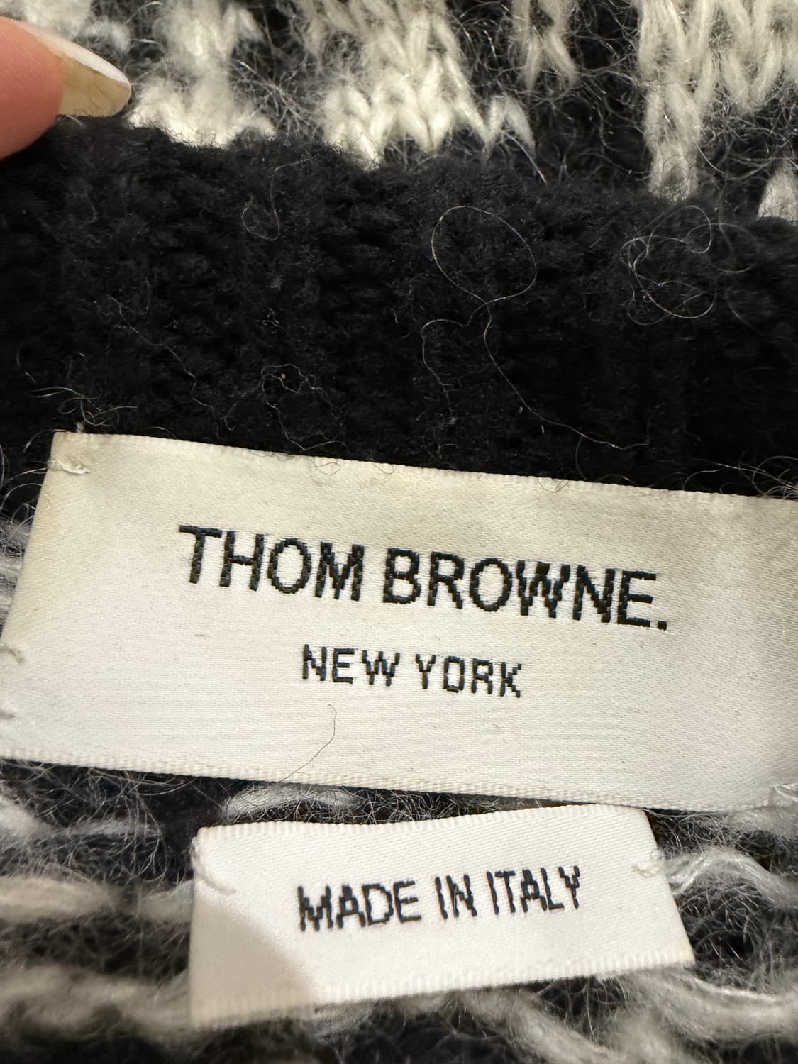 톰브라운 하운드투스 체크 니트 스웨터 상품이미지6