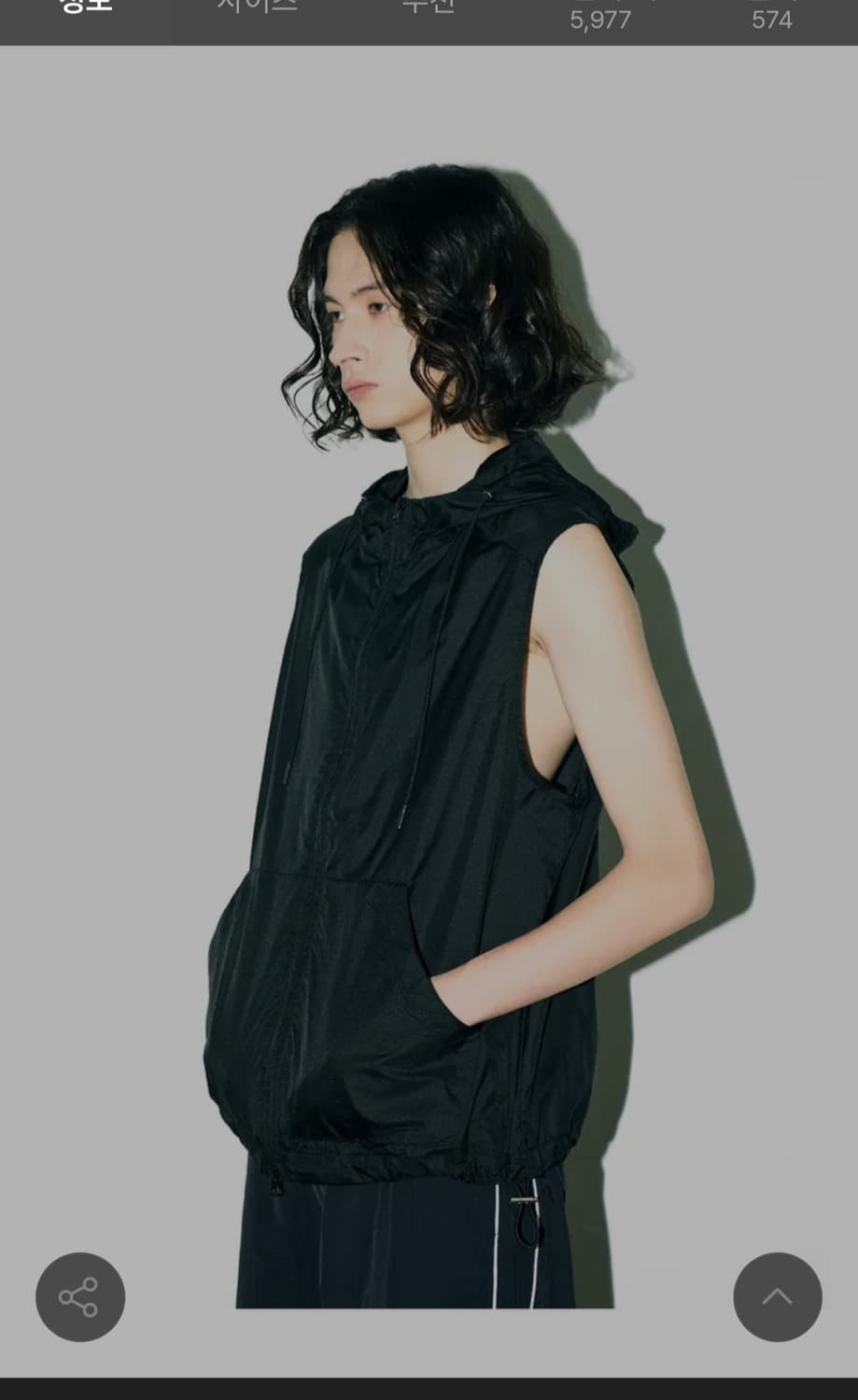 파르티멘토 조끼 나일론 투웨이지퍼 시어 후드 자켓 상품이미지2