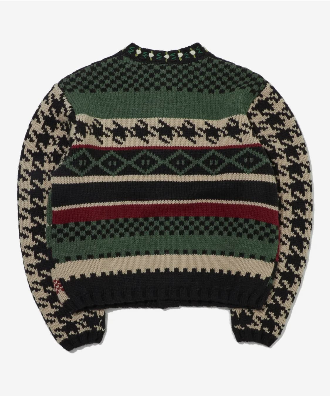 펜필드x닉기어 핸드메이드 웨스턴 아트웍 자수 니트 가디건 블랙 상품이미지2