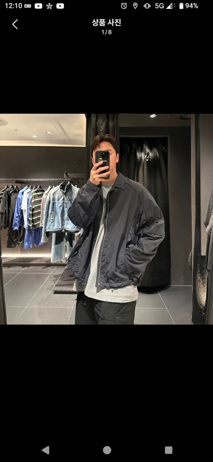 [48] 준지 24FW 더블 나일론 집업 셔츠 자켓 - 그레이 상품이미지4