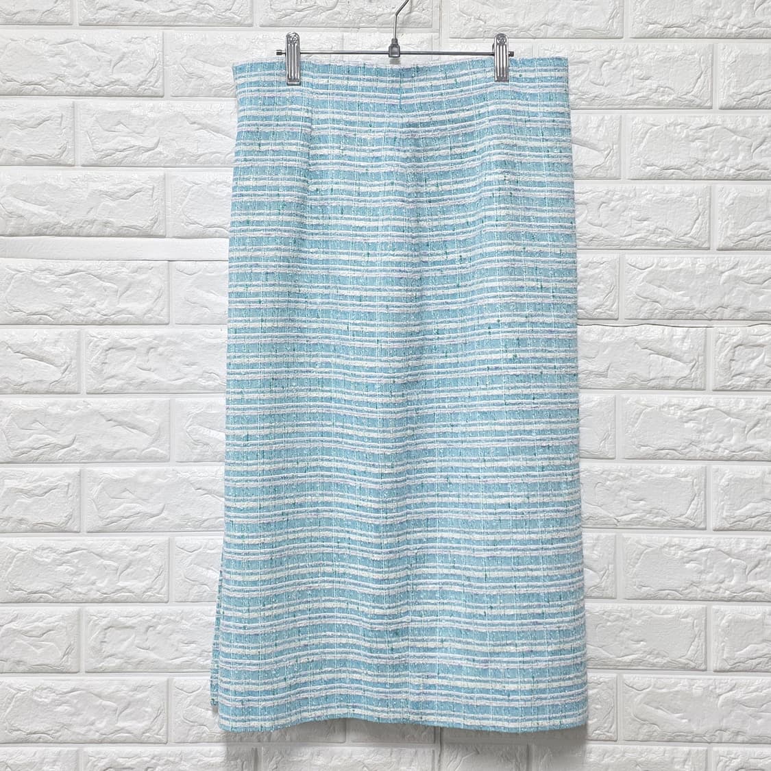 택포// 21s 모조에스핀 하늘색 트위드 스커트 28인치 상품이미지1