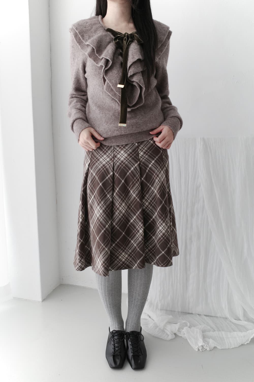 check pleats skirt  상품이미지5