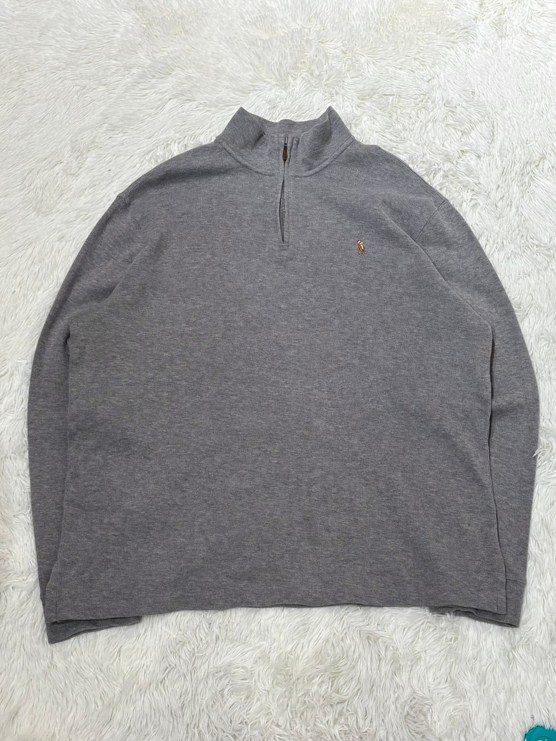 폴로랄프로렌 qr 멀티포니 그레이 코튼 반집업 상품이미지4