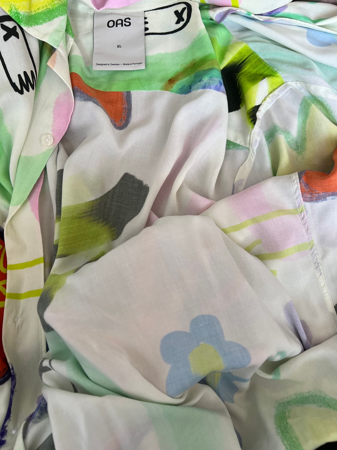 오아스 OAS 남성 스웨덴셔츠 플라워샵 비스코스 반팔셔츠 상품이미지6