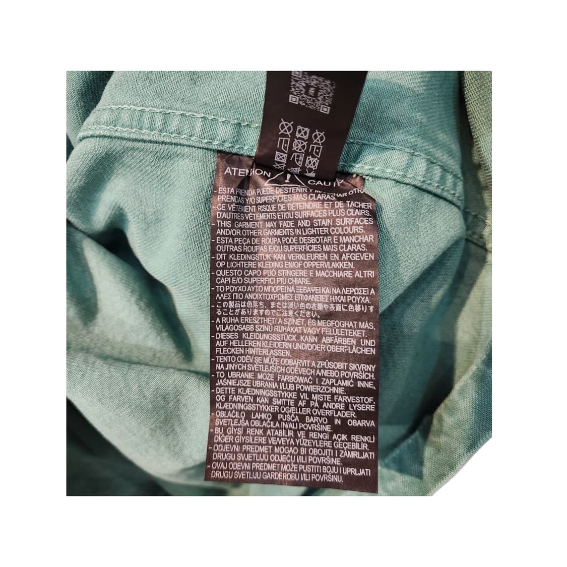 자라 워싱 데님 집업 자켓 그린 (L) 상품이미지3