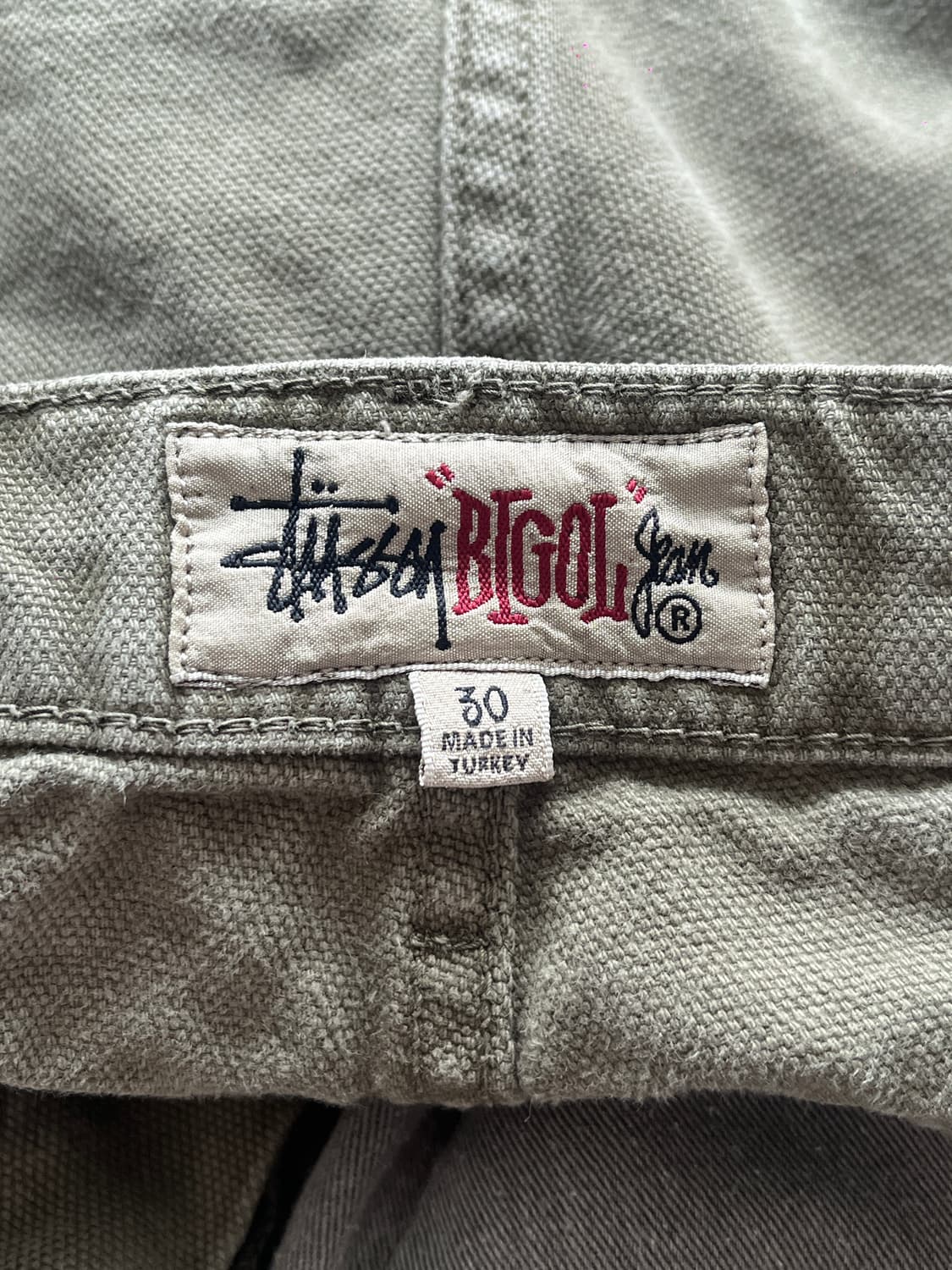 stussy 스투시 데님 빅올진 올리브 컬러 30 상품이미지6