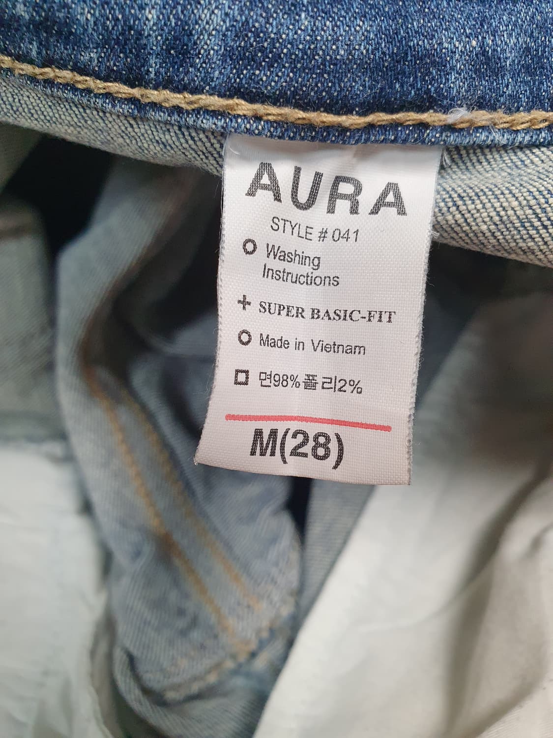 AURA 스판 여성 부츠컷 데님 M(28) 1100355 상품이미지5