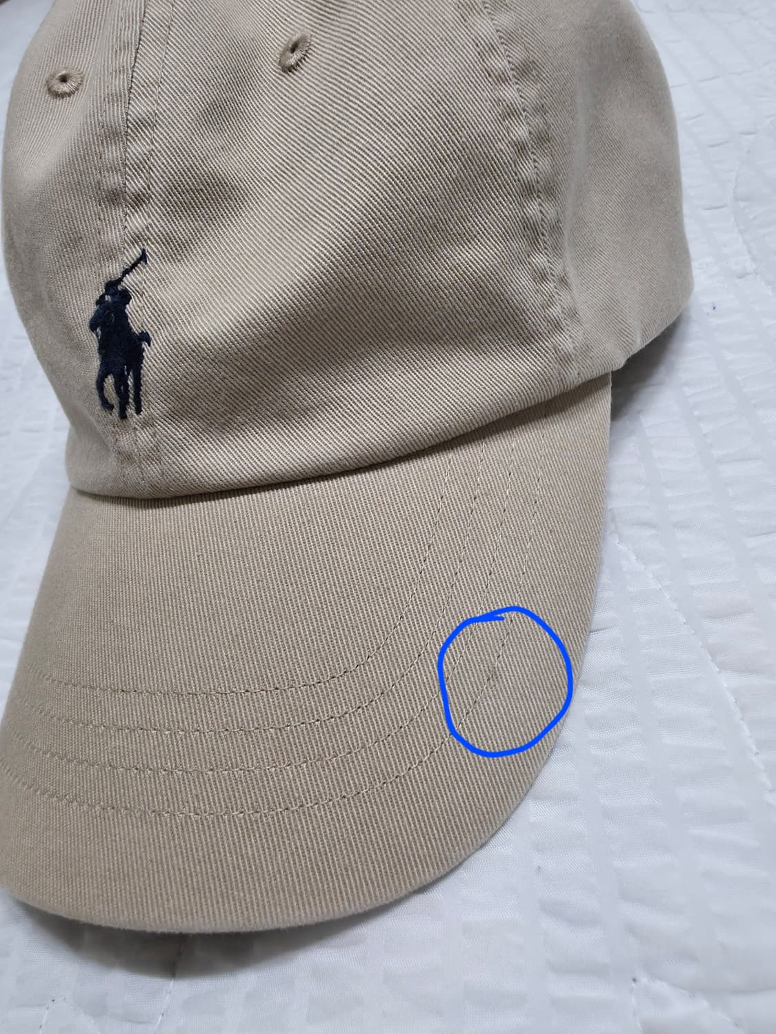 폴로 캡 모자 볼캡 베이지색상 내부 케어라벨 제거 POLO 모자 볼캡 상품이미지4