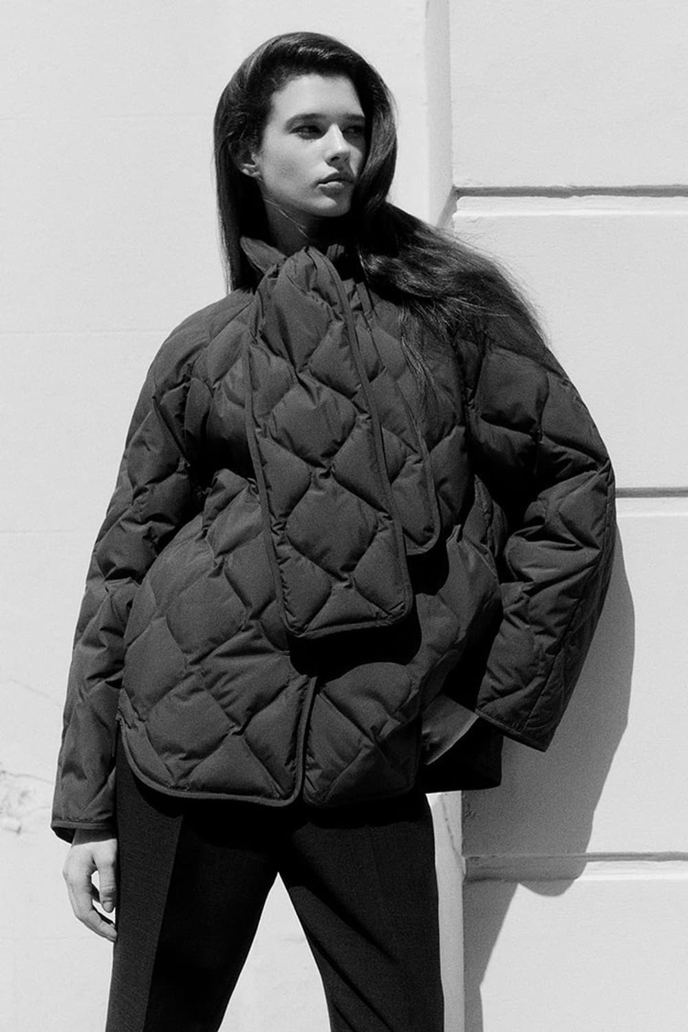 COS 스카프 디테일 퀼티드 라이너 재킷 / 퀼팅자켓 상품이미지4