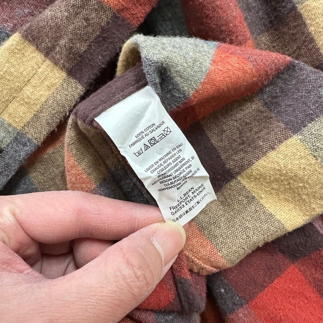 엘엘빈 체크 플란넬 샤모아 셔츠 S 상품이미지5