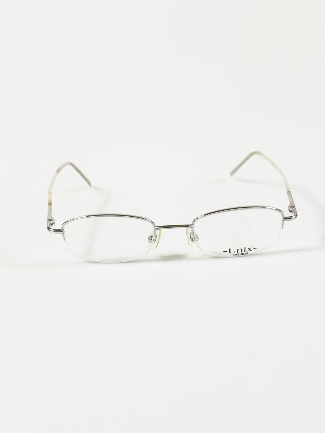 UNIX 실버 스퀘어 반무테 메탈 프레임 빈티지 안경 상품이미지2