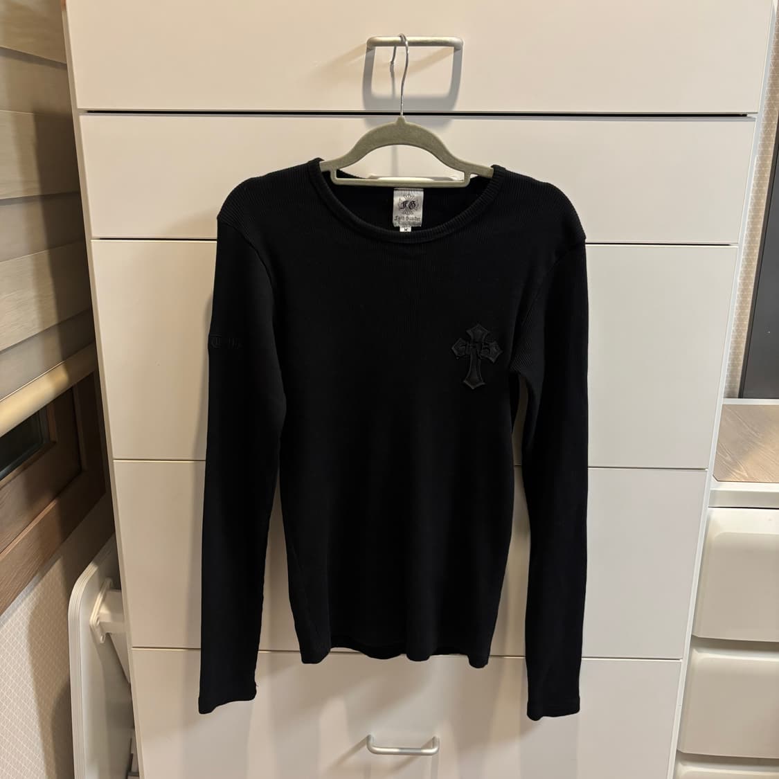 Faith Guarder 펑크 크로스 로고 골지 티셔츠 상품이미지2