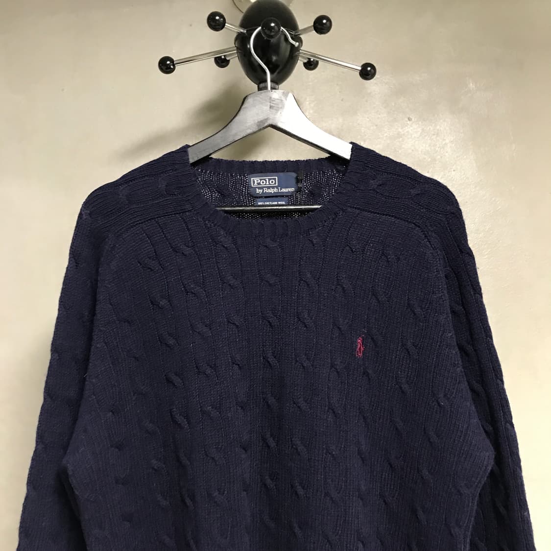 폴로 랄프로렌 케이블 니트 네이비 90 상품이미지2