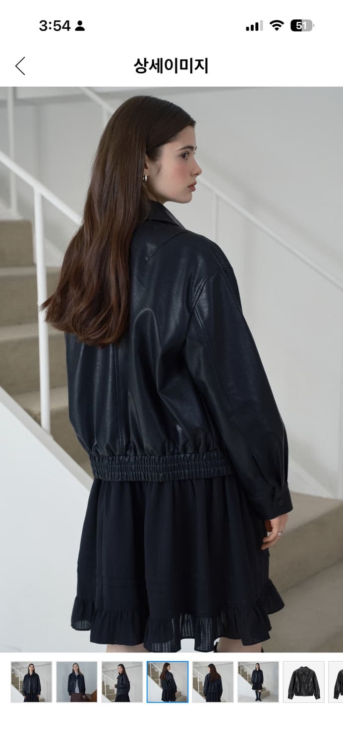 (새상품) 쥬시쥬디 레더 라이크 봄버 오버핏자켓 상품이미지2