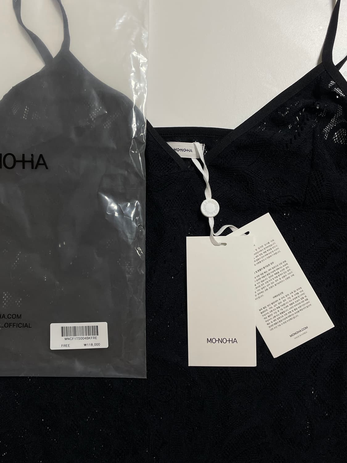 MONOHA Lace slip dress (black)  상품이미지2