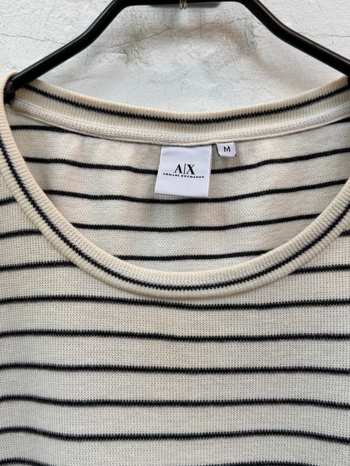 Armani Exchange 스트라이프 화이트 롱 슬리브 M 상품이미지2