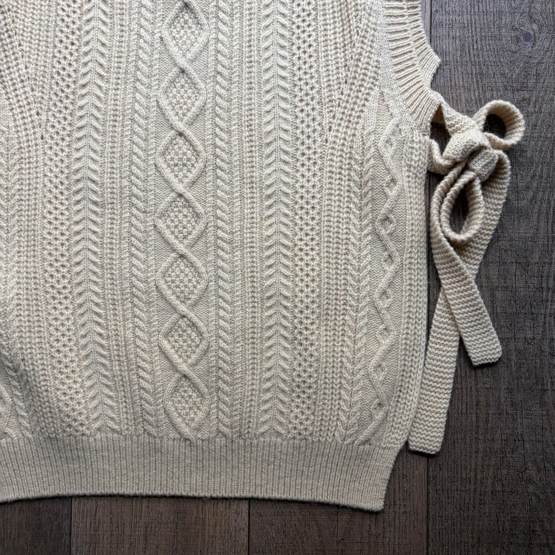 Ribbon Crochet Open Vest 상품이미지10