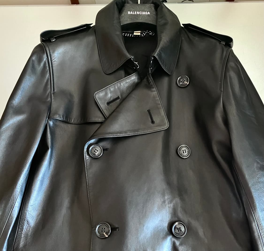 버버리 가죽 트렌치코트 상품이미지5