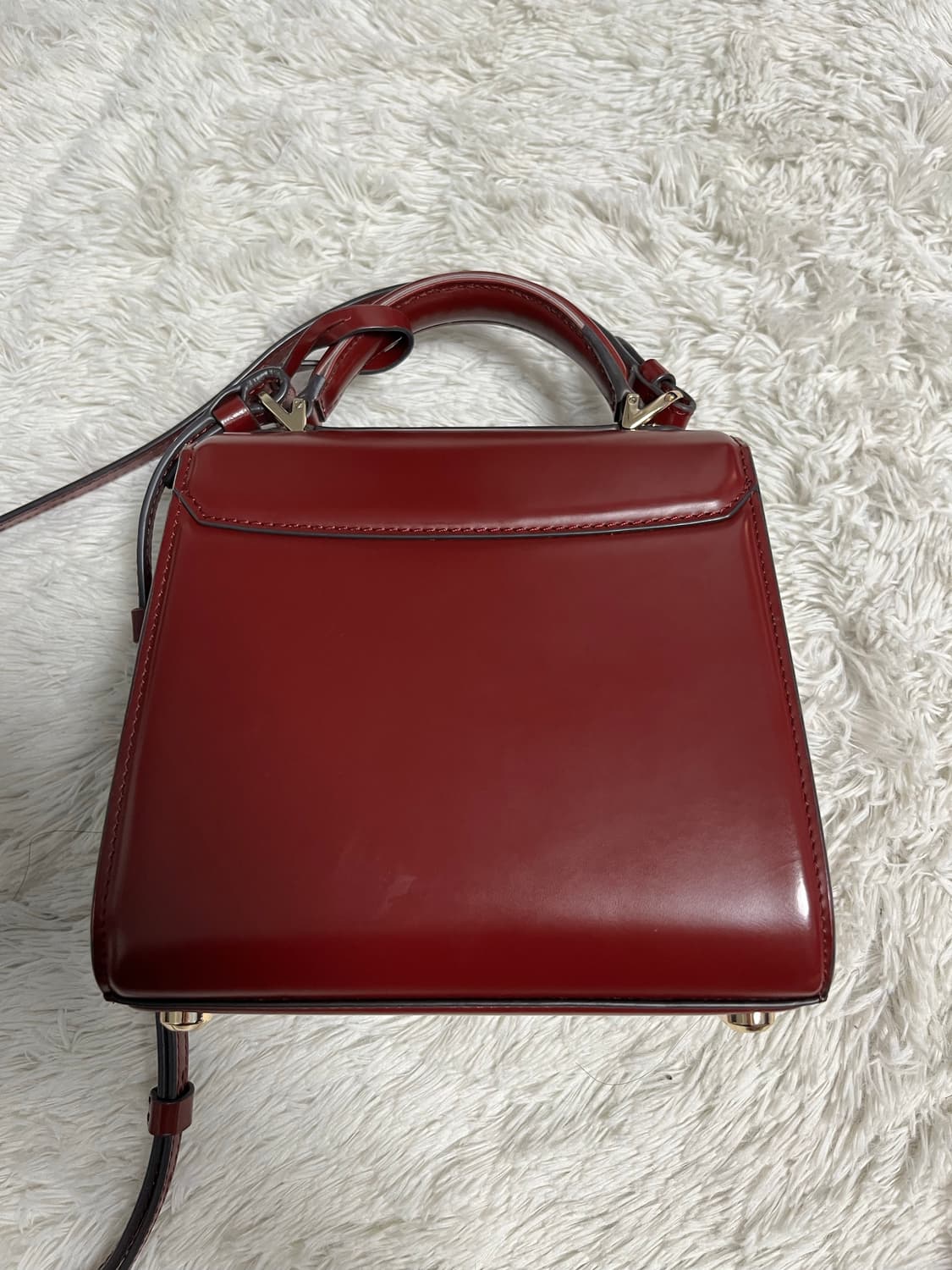 Ferragamo 페라가모 박시즈 스몰백 버건디 상품이미지4