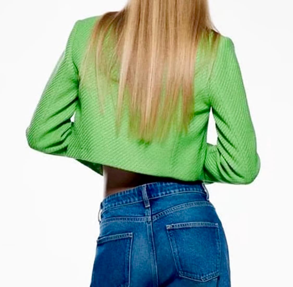 [ZARA] 리미티드 그린 트위드 자켓(실크안감/상태최상) 상품이미지3