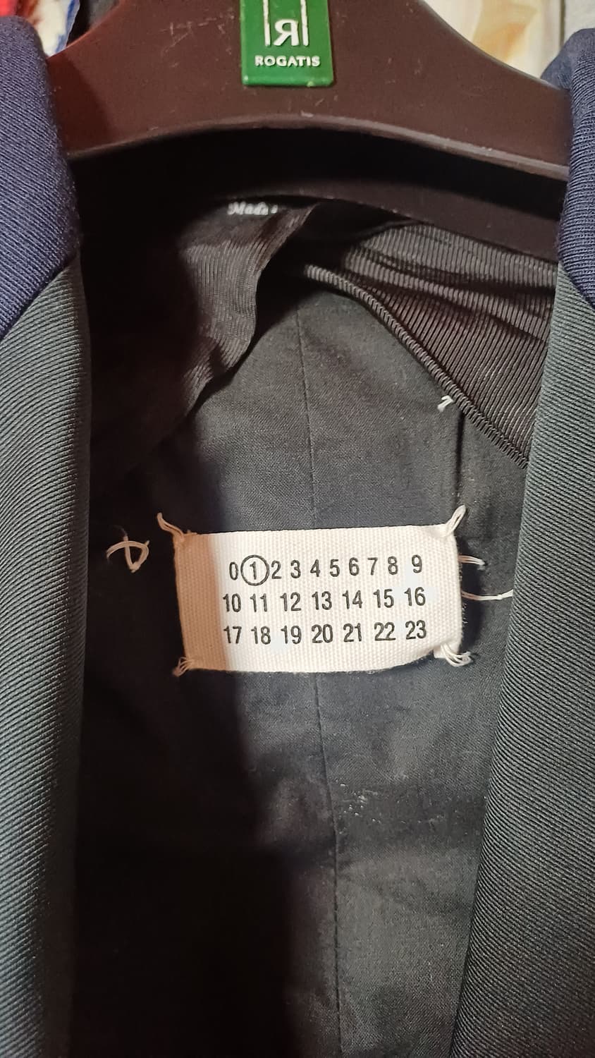 마르지엘라 턴업 디테일 클래식 모직코트 네이비 블랙 상품이미지3
