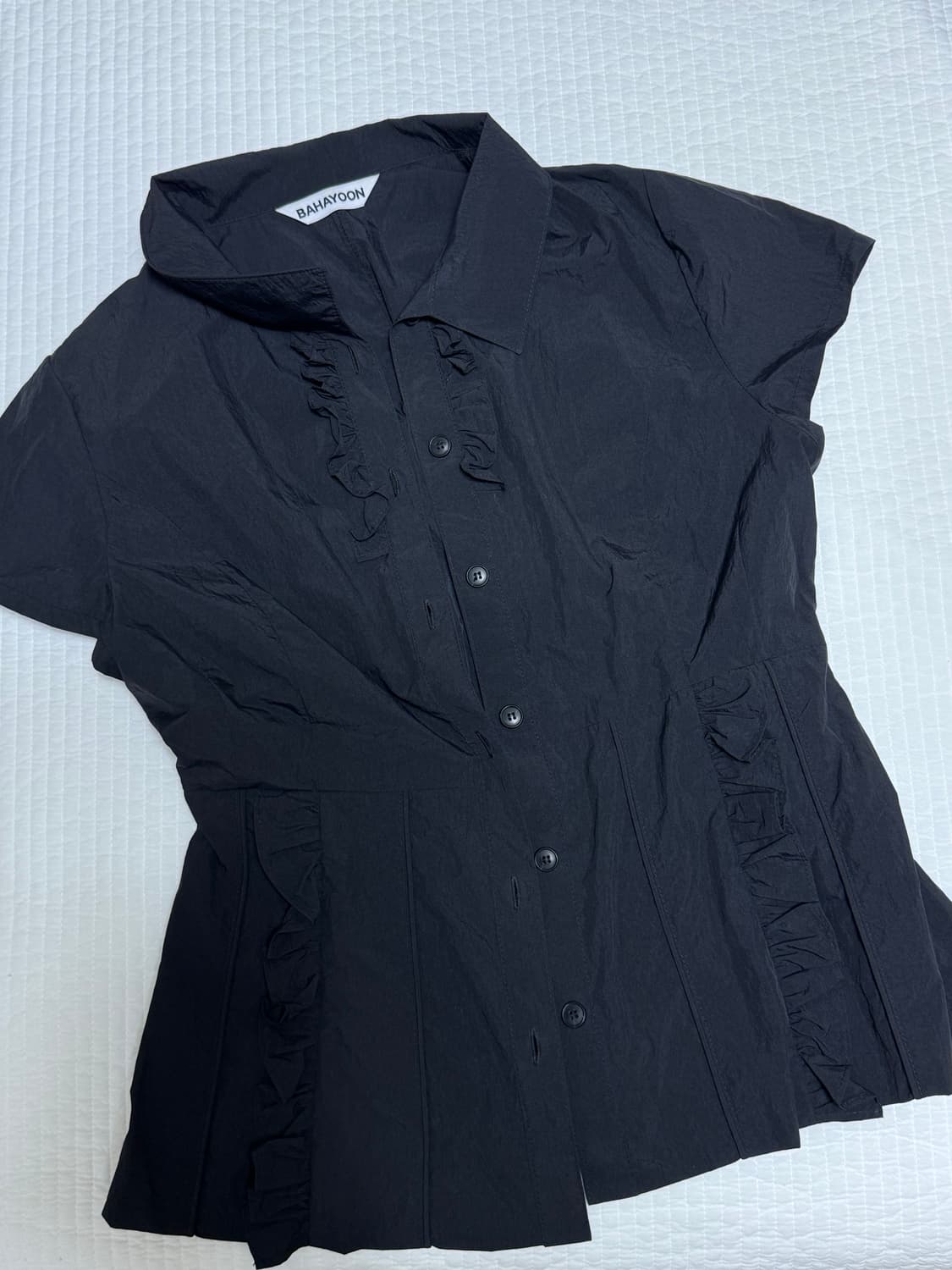 바하윤 bahayoon ruffle shirt 상품이미지4