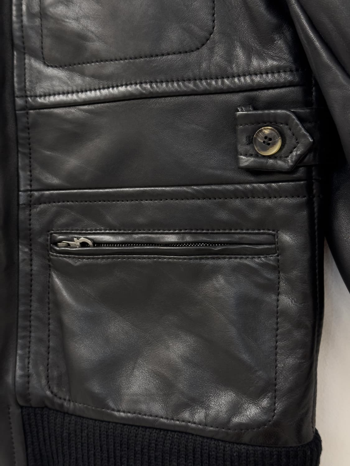 페레가모 레더 자켓 상품이미지5