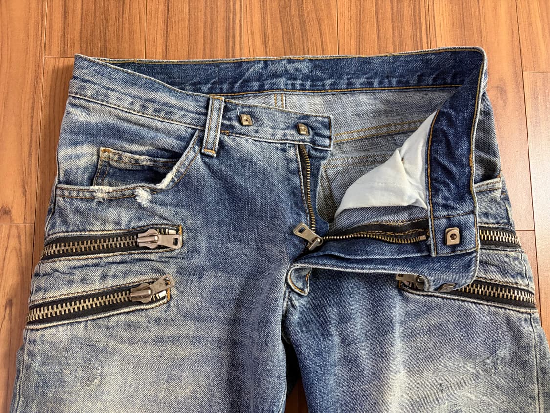 balmain 4-zipper biker jeans 상품이미지5