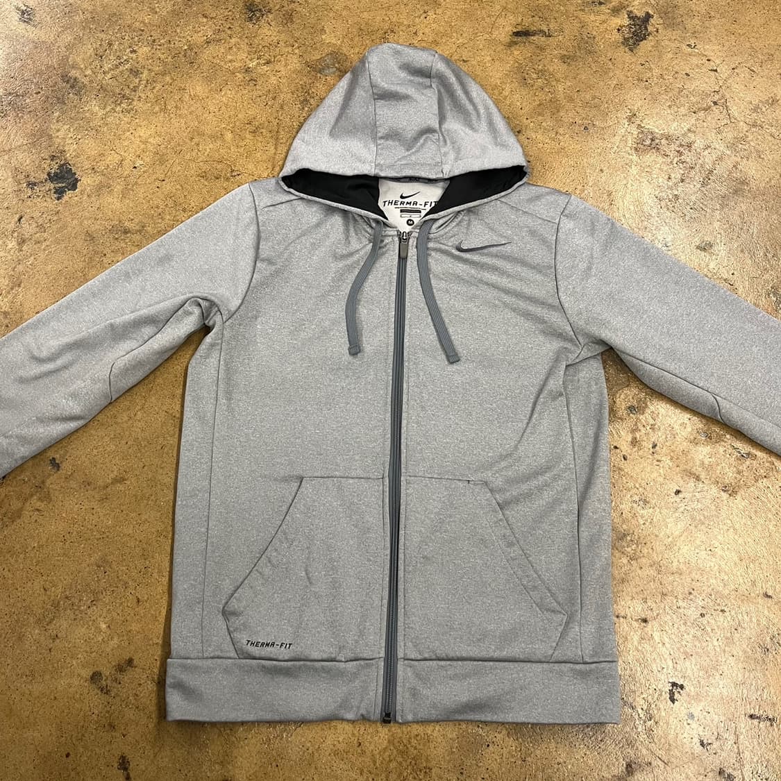 [정품/M] 나이키 드라이핏 풀집업 후드집업 회색 b15 상품이미지3