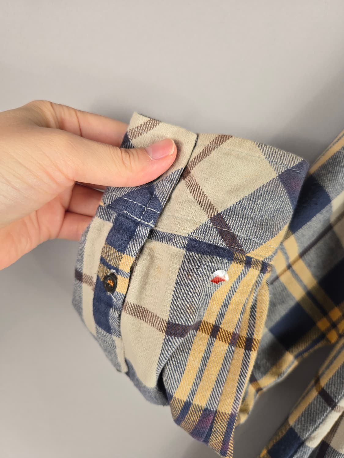 [무료배송]써스데이아일랜드 S 여성 플란넬 롱 체크 셔츠 원피스 상품이미지5