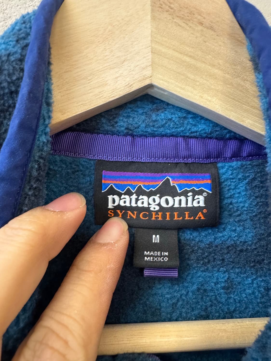 파타고니아 신칠라 블루 스톤 아즈텍 패턴 m 상품이미지3