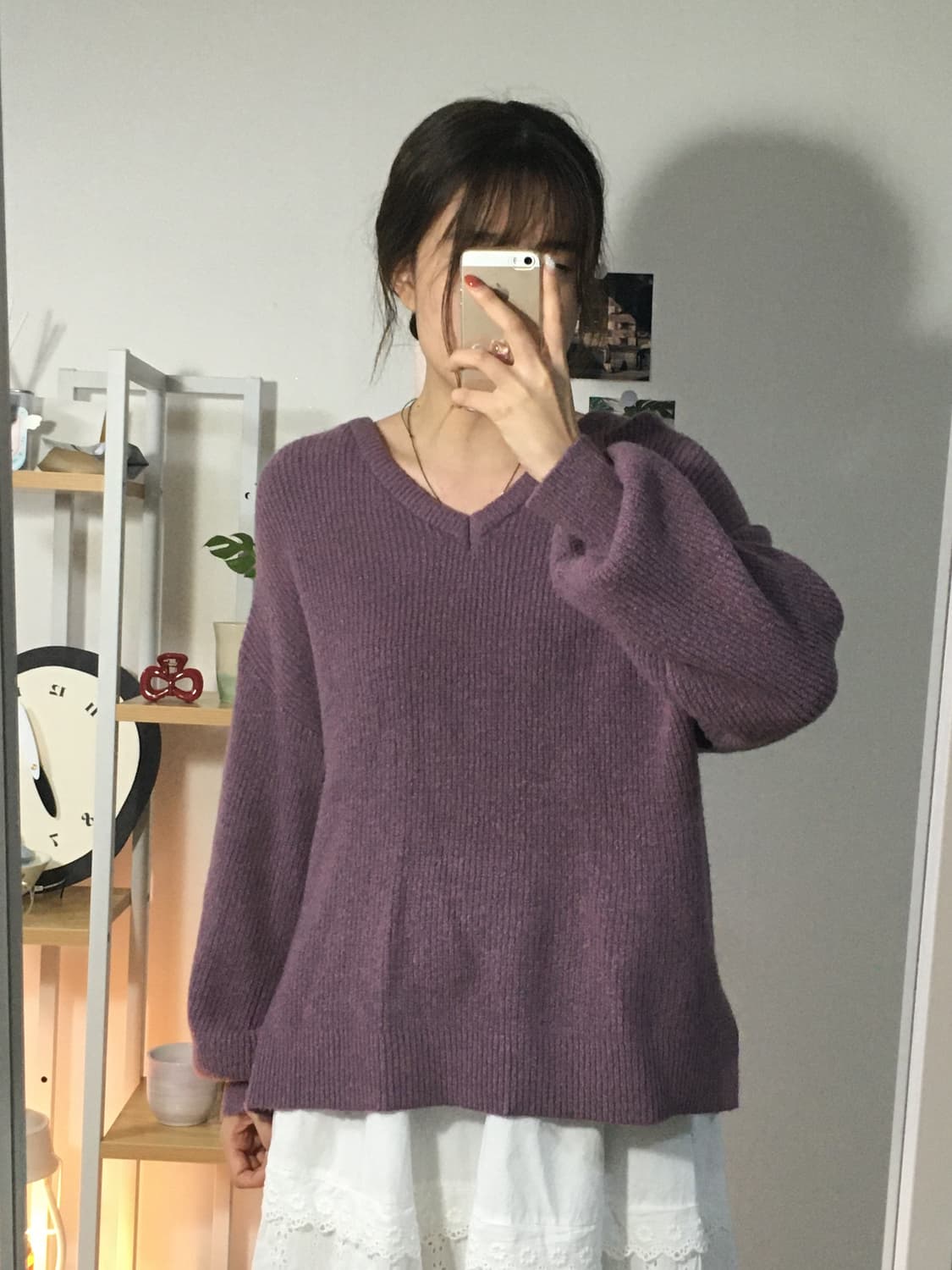 얼스뮤직 제비꽃 니트 상품이미지2