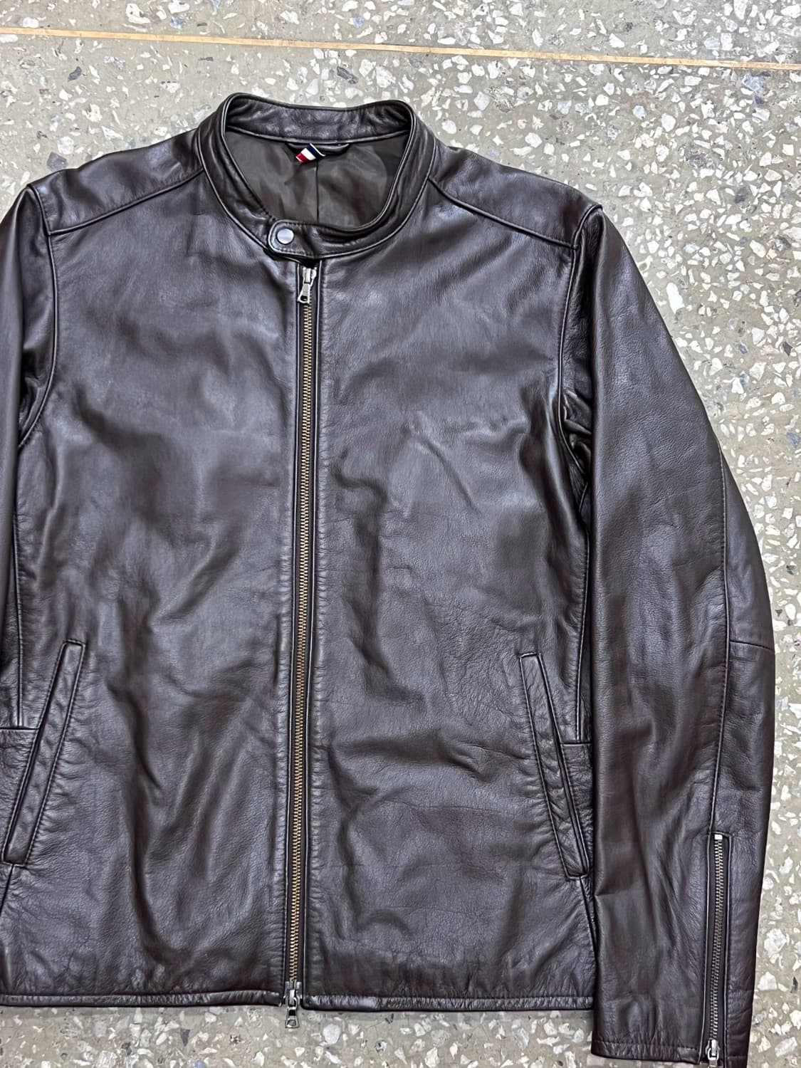 Beams Heart Cow Leather Cafe Racer Jacke 상품이미지3