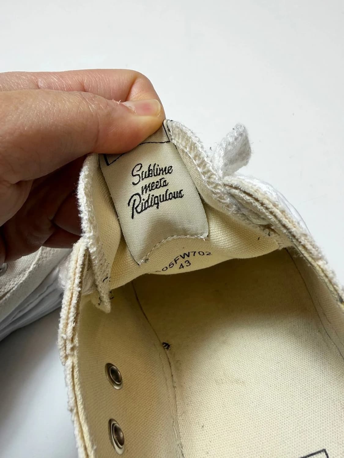 메종 미하라야스히로 행크 OG솔오버다이드 캔버스로우탑 스니커즈 Q1473 상품이미지10