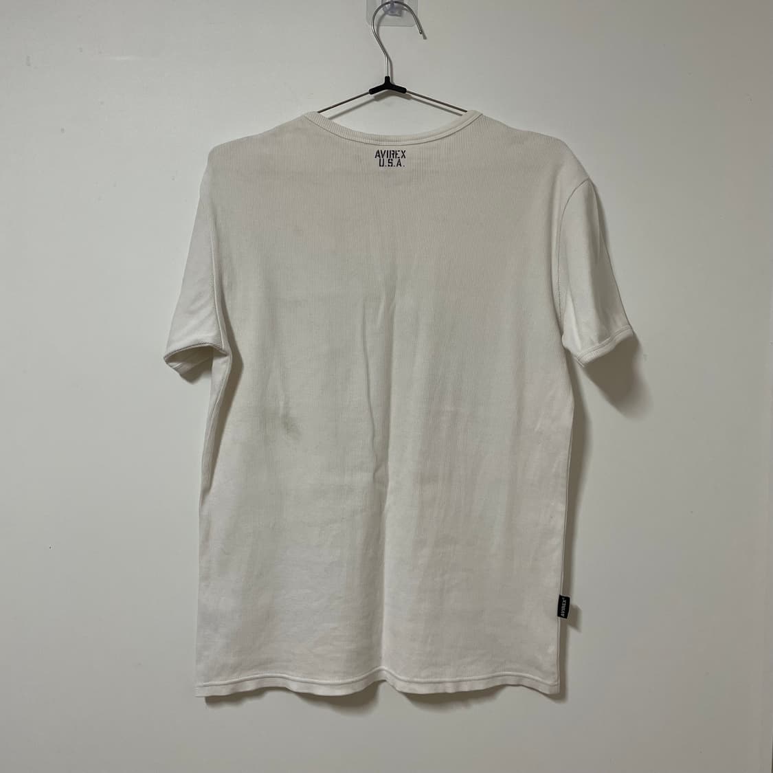 AVIREX WHITE RIBBED SHORT SLEEVE 상품이미지7