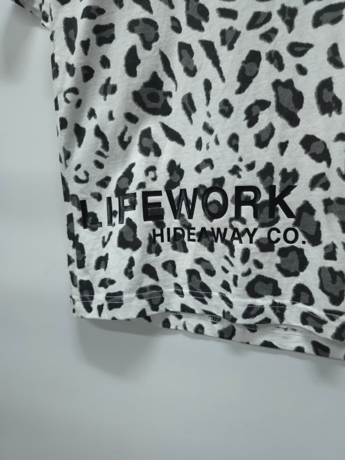 라이프워크 남여공용 레오파드 불독 오버핏 반팔 티셔츠(S) 상품이미지5