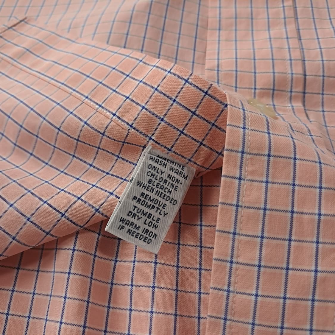CK336 3XB 폴로 00s 오렌지피치 윈도우페인 체크 셔츠 남방 상품이미지5